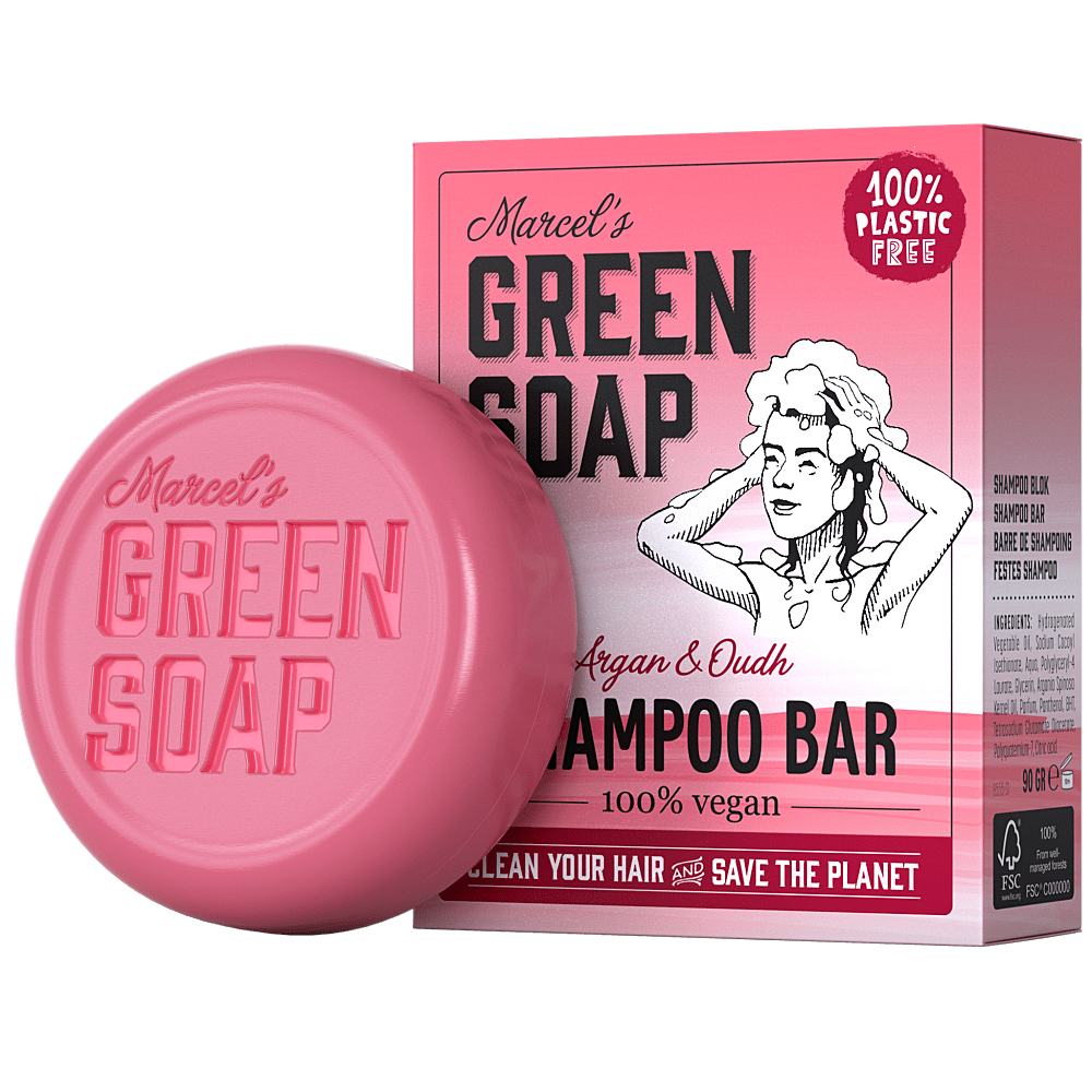 M.Green soap Shampoo bar argan & oudh 90g